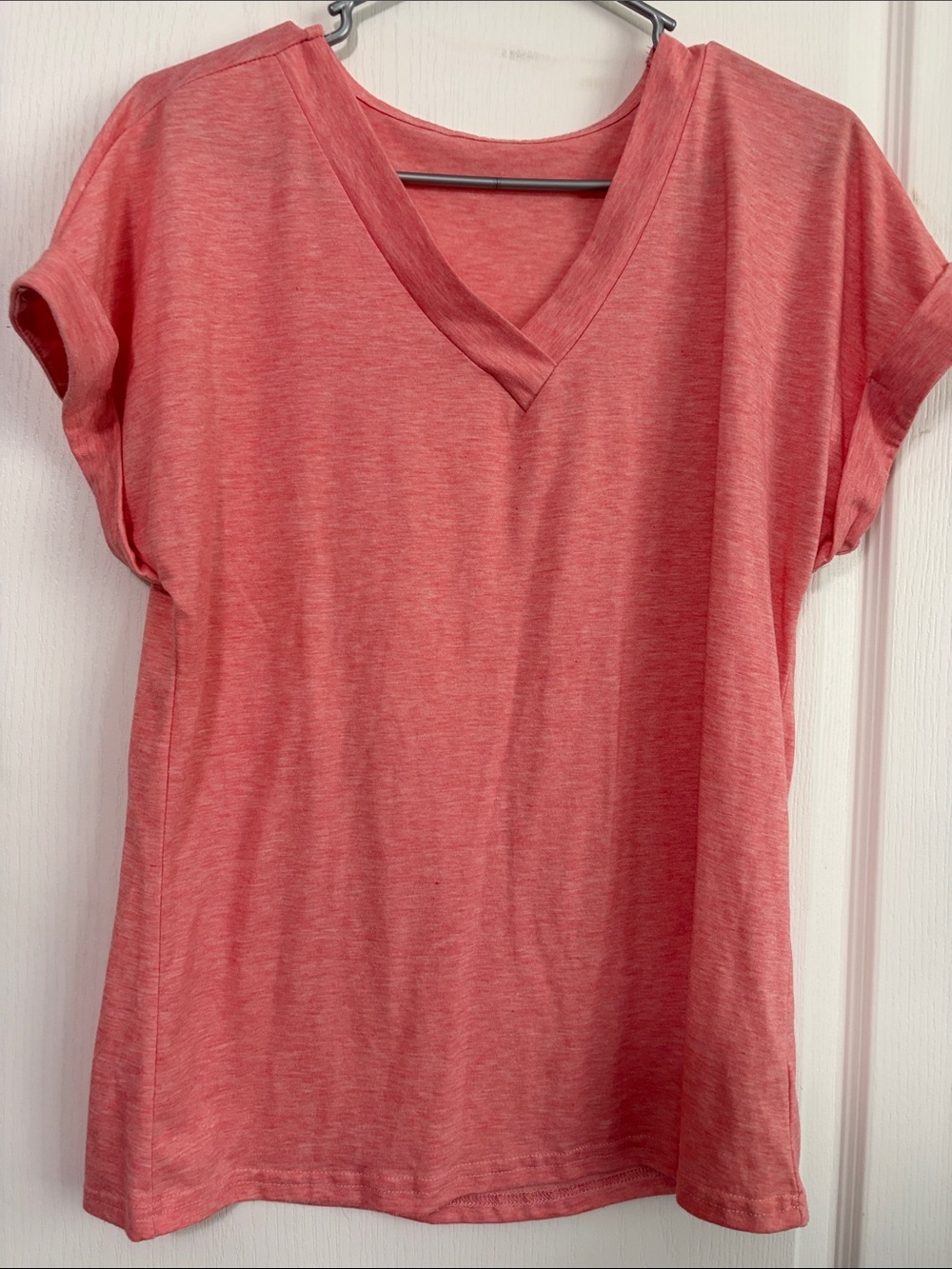 Women’s Coral V-Neck Tee